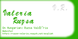 valeria ruzsa business card